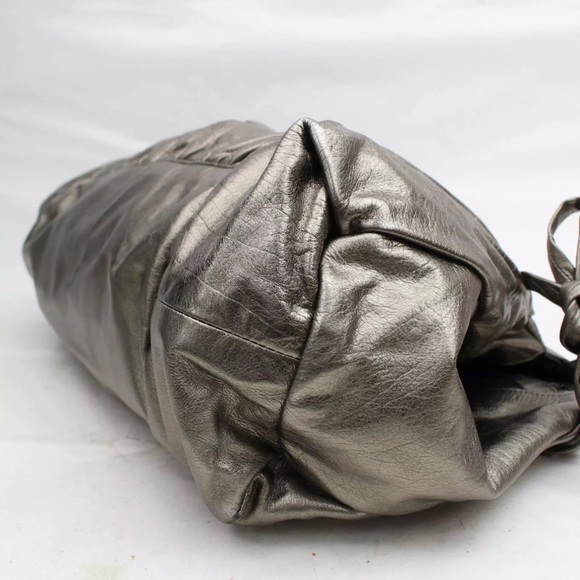 Authentic Gucci Metallic Hysteria Tie Side Bag RARE VINTAGE SATCHEL - Picture 4 of 8